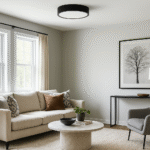 Lampa sufitowa LEJA Plafon ∅375 CZARNY do salonu kuchni łazienki STYLOWA