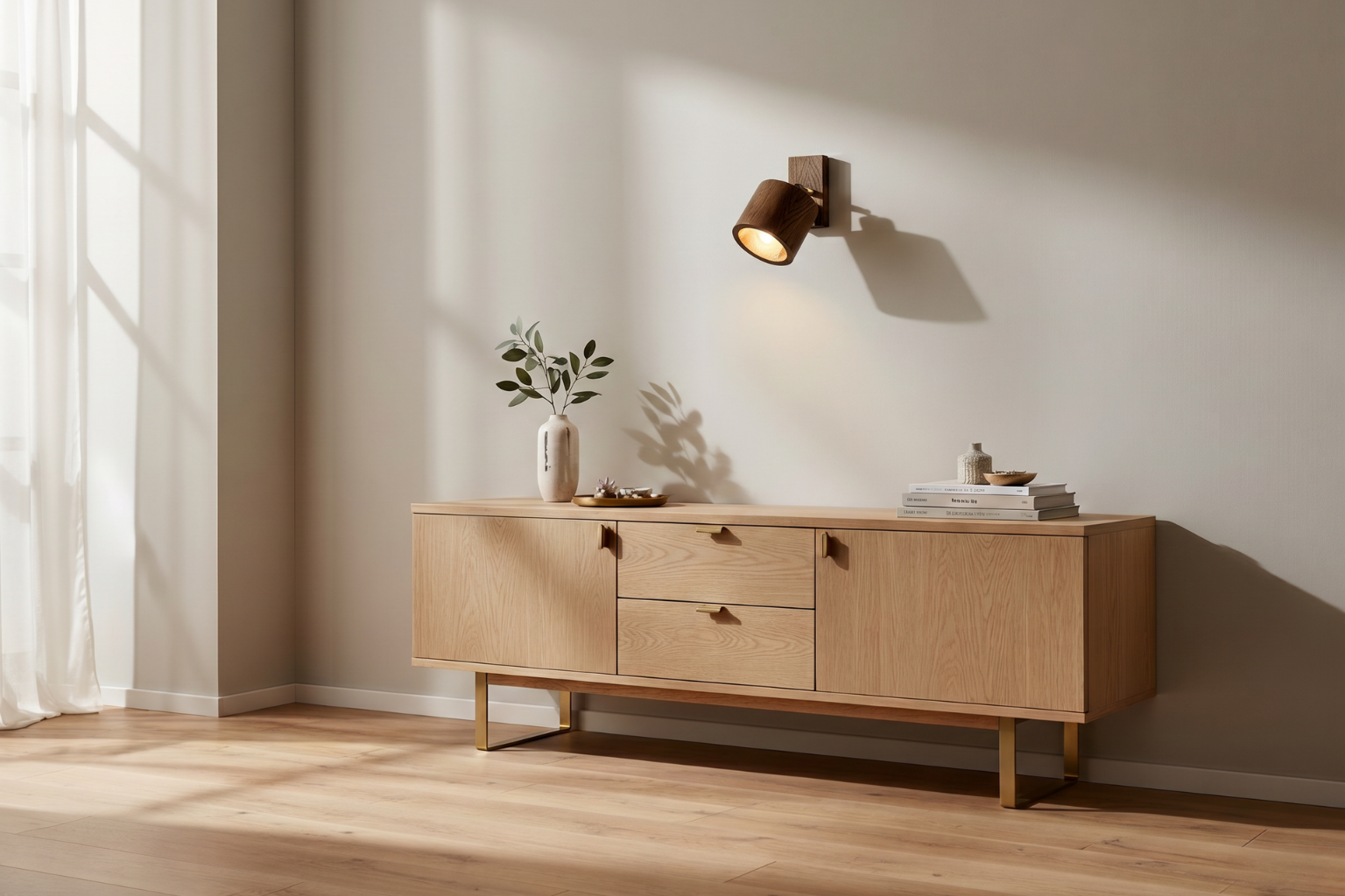 Kinkiet ścienny lampa ścienna ANTILIA loft drewniana Ciemny Dąb ∅135 STYLOWA Kinkiet ścienny lampa ścienna ANTILIA loft drewniana Ciemny Dąb ∅135 STYLOWA - zdjęcie 1