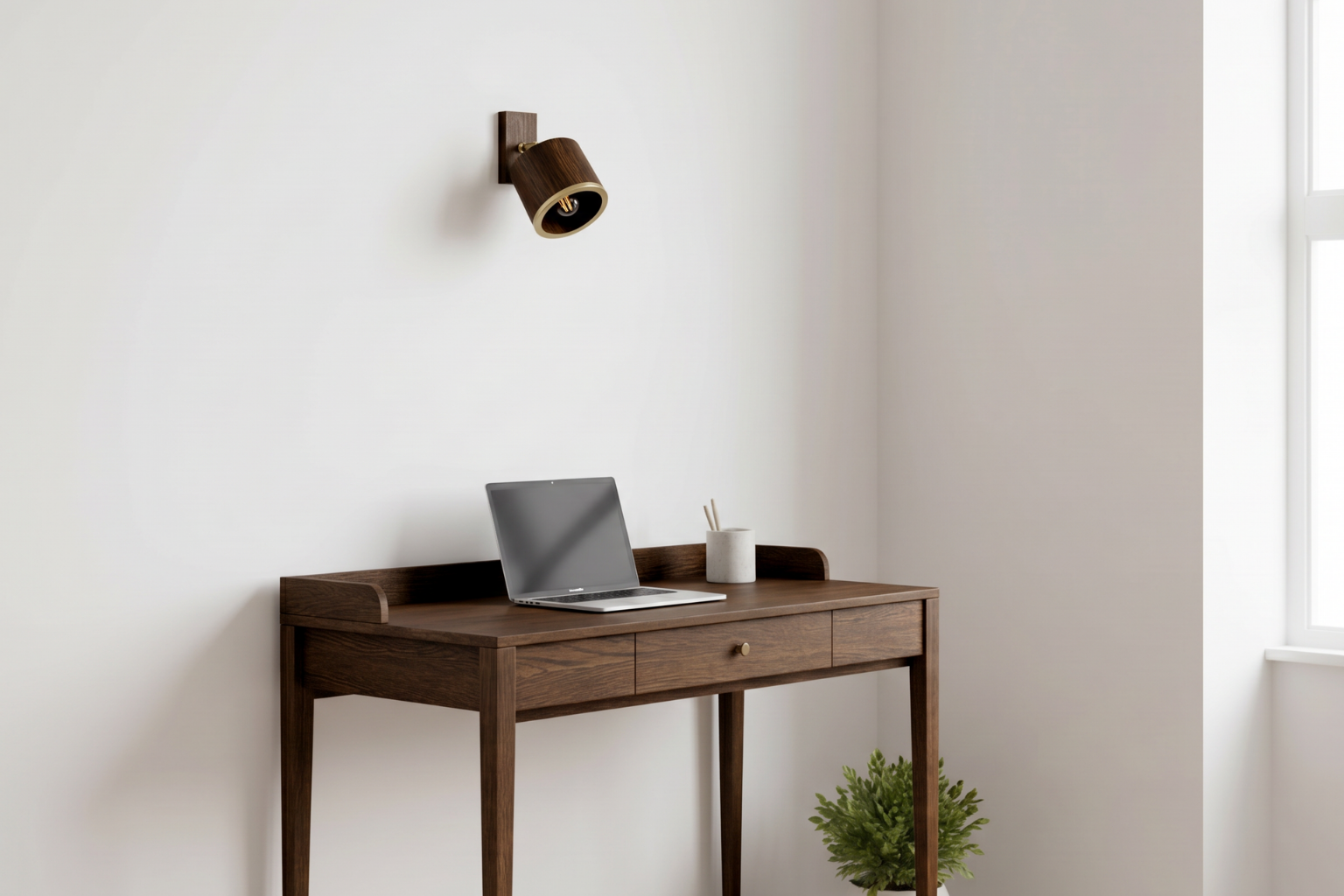 Kinkiet ścienny lampa ścienna ANTILIA loft drewniana Ciemny Dąb ∅135 STYLOWA Kinkiet ścienny lampa ścienna ANTILIA loft drewniana Ciemny Dąb ∅135 STYLOWA - zdjęcie 3
