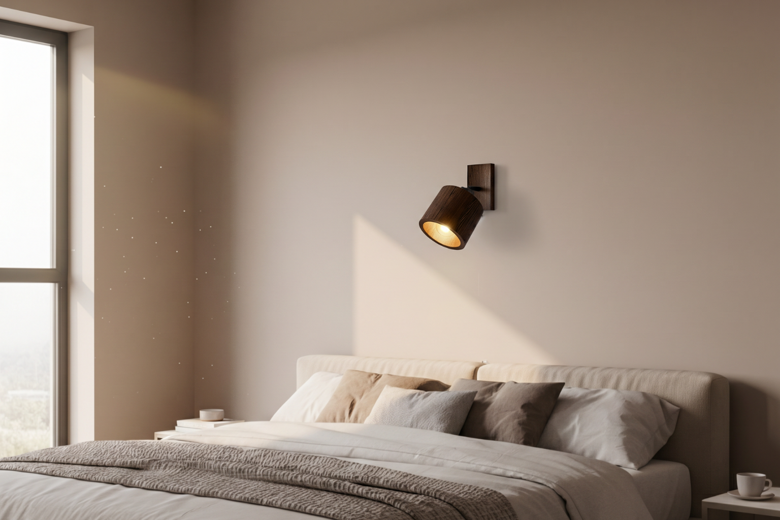 Kinkiet ścienny lampa ścienna ANTILIA loft drewniana Ciemny Dąb ∅135 STYLOWA Kinkiet ścienny lampa ścienna ANTILIA loft drewniana Ciemny Dąb ∅135 STYLOWA - zdjęcie 5