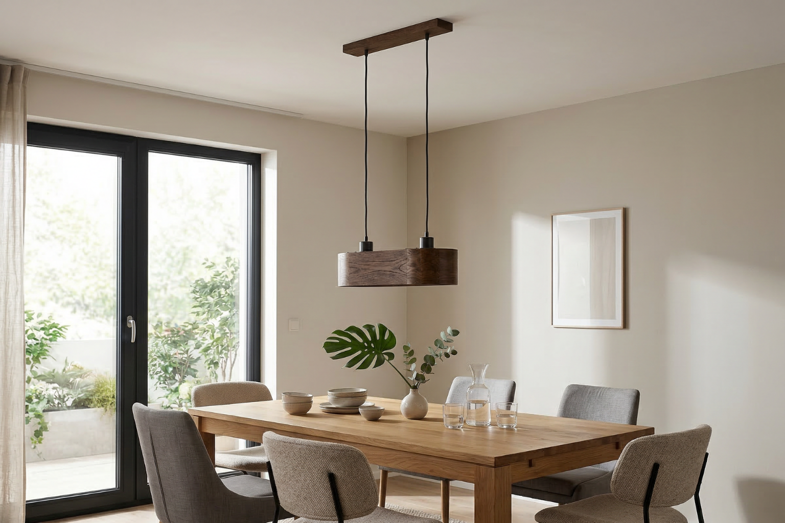 Lampa wisząca owalna ANTILIA żyrandol Ciemny Dąb 450mm Lampa wisząca owalna ANTILIA żyrandol Ciemny Dąb 450mm - zdjęcie 1