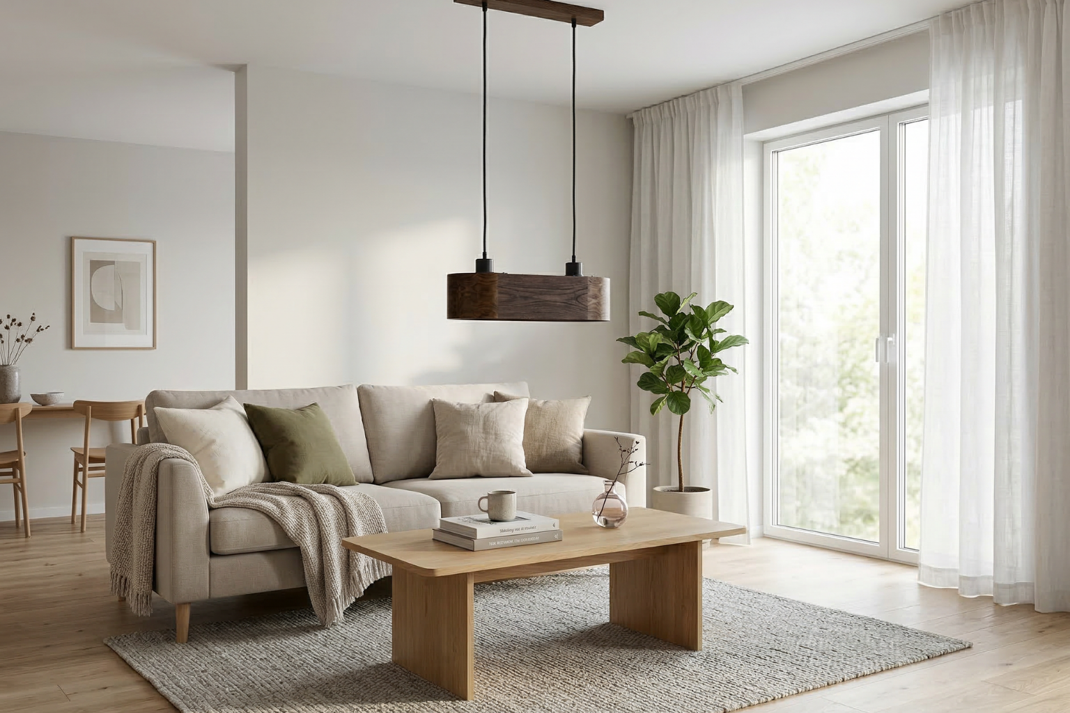 Lampa wisząca owalna ANTILIA żyrandol Ciemny Dąb 450mm Lampa wisząca owalna ANTILIA żyrandol Ciemny Dąb 450mm - zdjęcie 4
