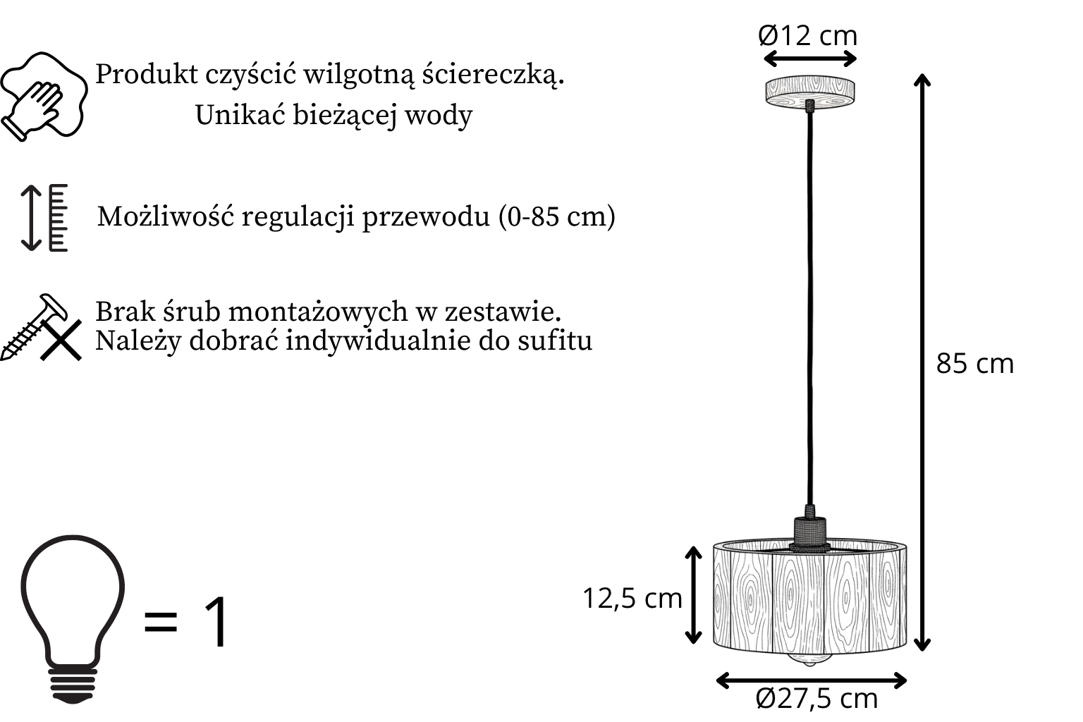 Lampa wisząca drewniana ANTILIA żyrandol Ciemny Dąb ∅275 Lampa wisząca drewniana ANTILIA żyrandol Ciemny Dąb ∅275 - zdjęcie 7