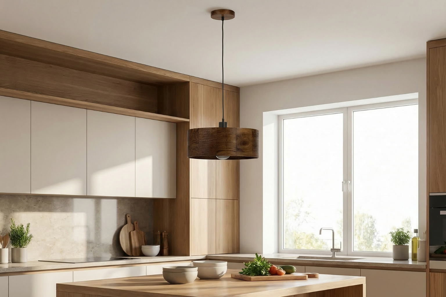 Lampa wisząca drewniana ANTILIA żyrandol Ciemny Dąb ∅375 Lampa wisząca drewniana ANTILIA żyrandol Ciemny Dąb ∅375 - zdjęcie 1