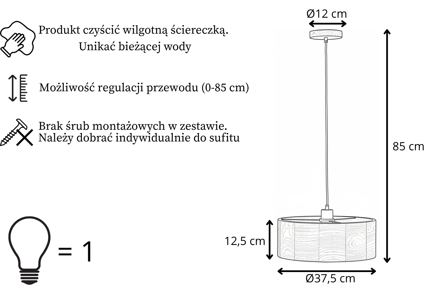 Lampa wisząca drewniana ANTILIA żyrandol Ciemny Dąb ∅375 Lampa wisząca drewniana ANTILIA żyrandol Ciemny Dąb ∅375 - zdjęcie 7