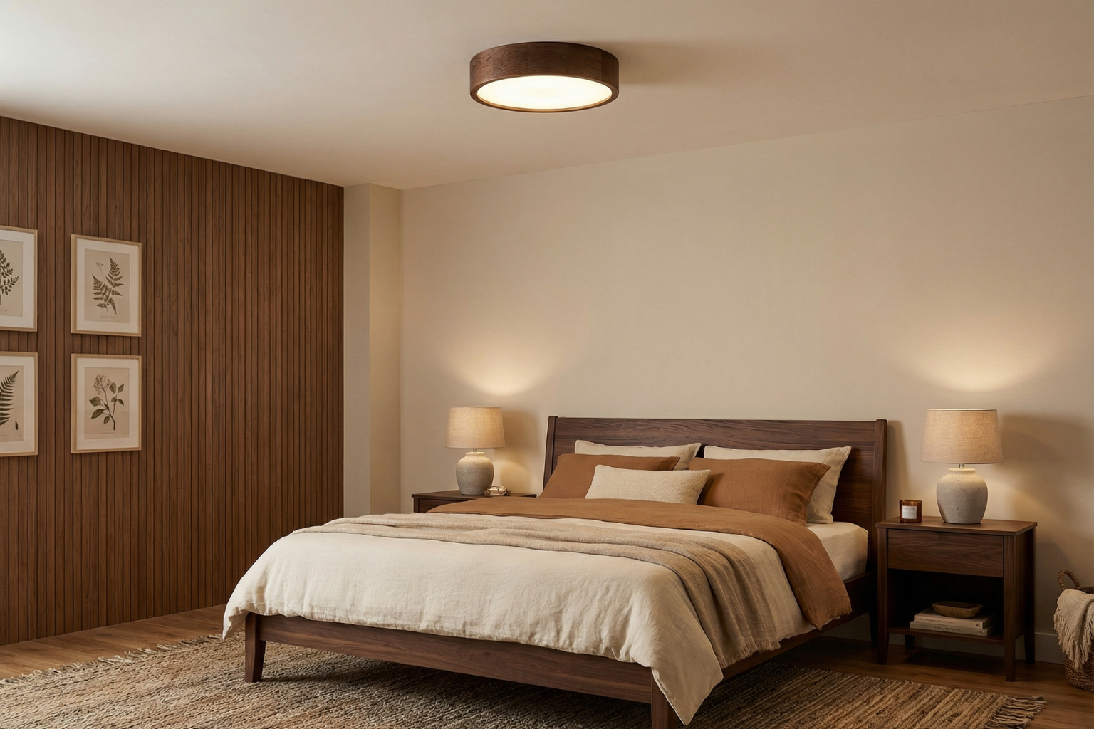 Lampa sufitowa LEJA Plafon ∅375 Ciemny Dąb do salonu kuchni łazienki STYLOWA - zdjęcie 5
