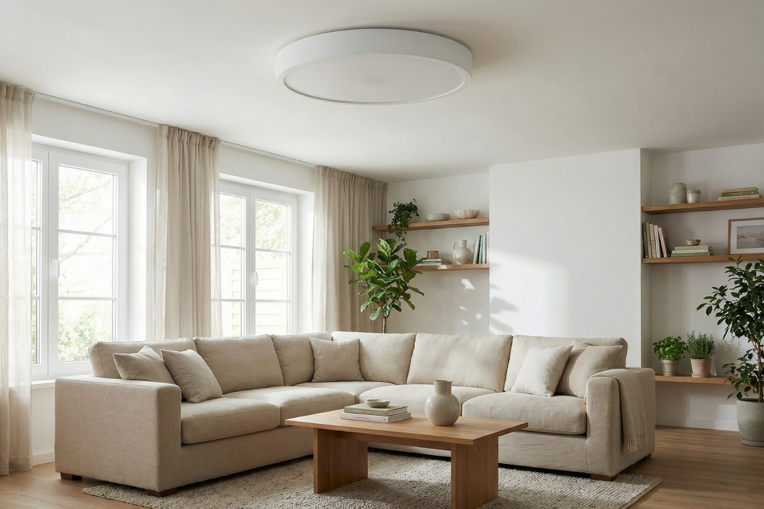 Lampa sufitowa LEJA Plafon ∅575 Biały Mat do salonu kuchni łazienki STYLOWA - zdjęcie 1