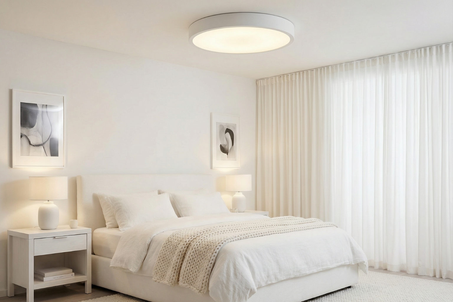Lampa sufitowa LEJA Plafon ∅575 Biały Mat do salonu kuchni łazienki STYLOWA - zdjęcie 3