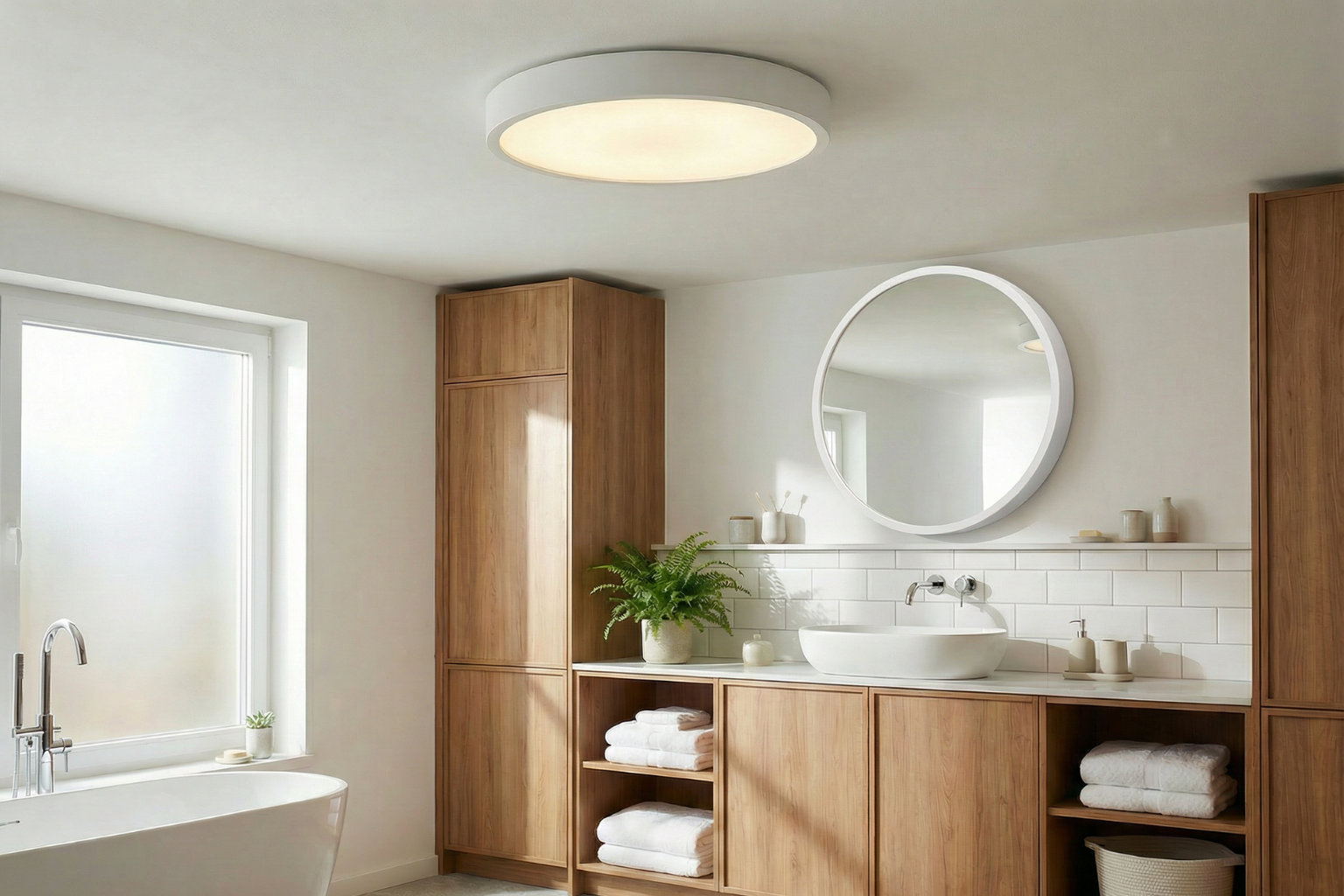 Lampa sufitowa LEJA Plafon ∅575 Biały Mat do salonu kuchni łazienki STYLOWA - zdjęcie 5