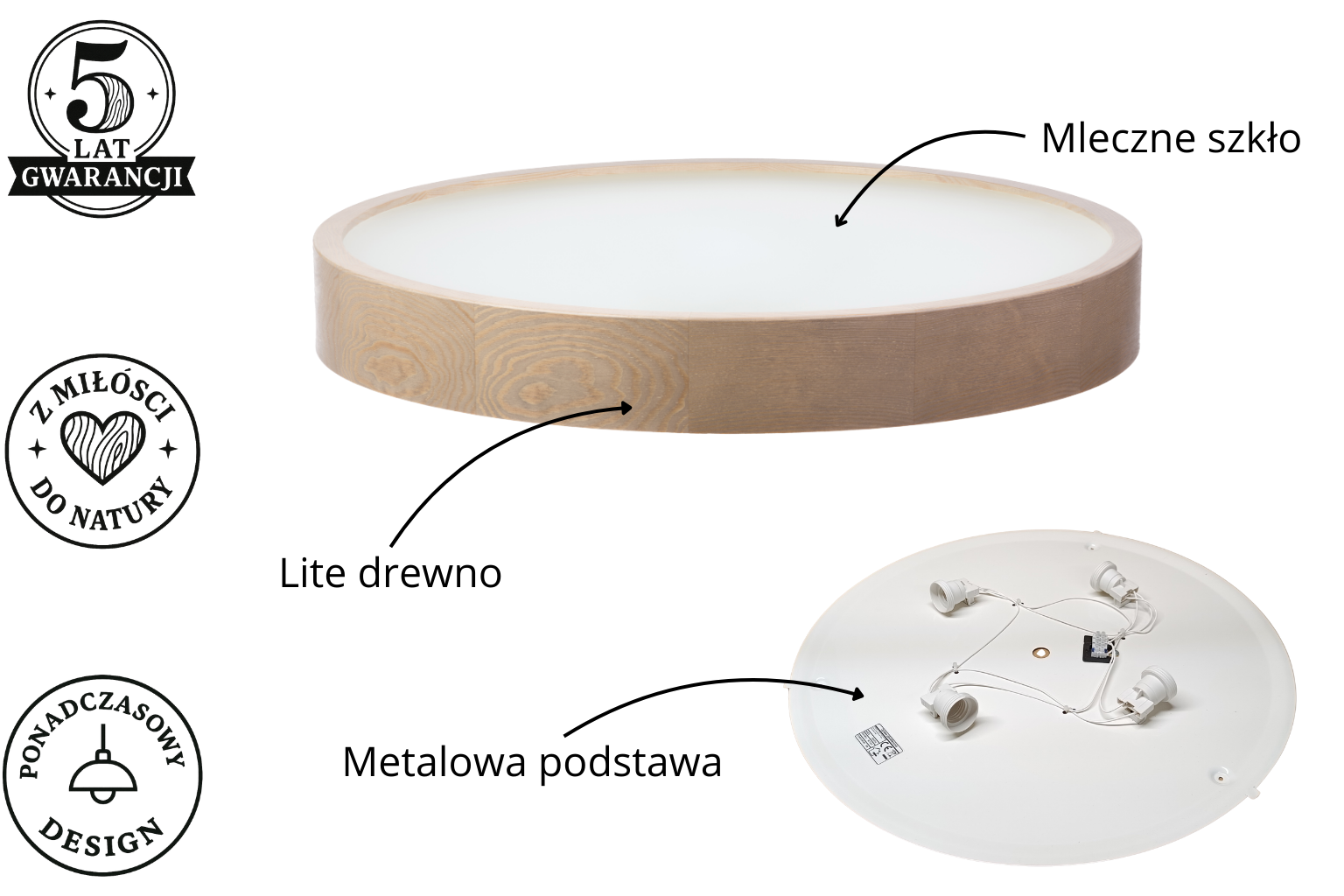Lampa sufitowa LEJA Plafon ∅575 Nabucco do salonu kuchni łazienki STYLOWA - zdjęcie 6