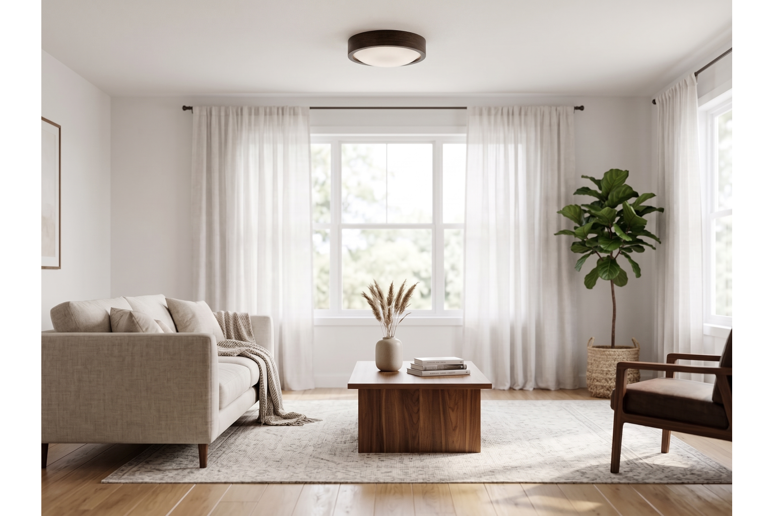 Lampa sufitowa ORION Plafon ∅275 DĄB do salonu kuchni łazienki STYLOWA - zdjęcie 1