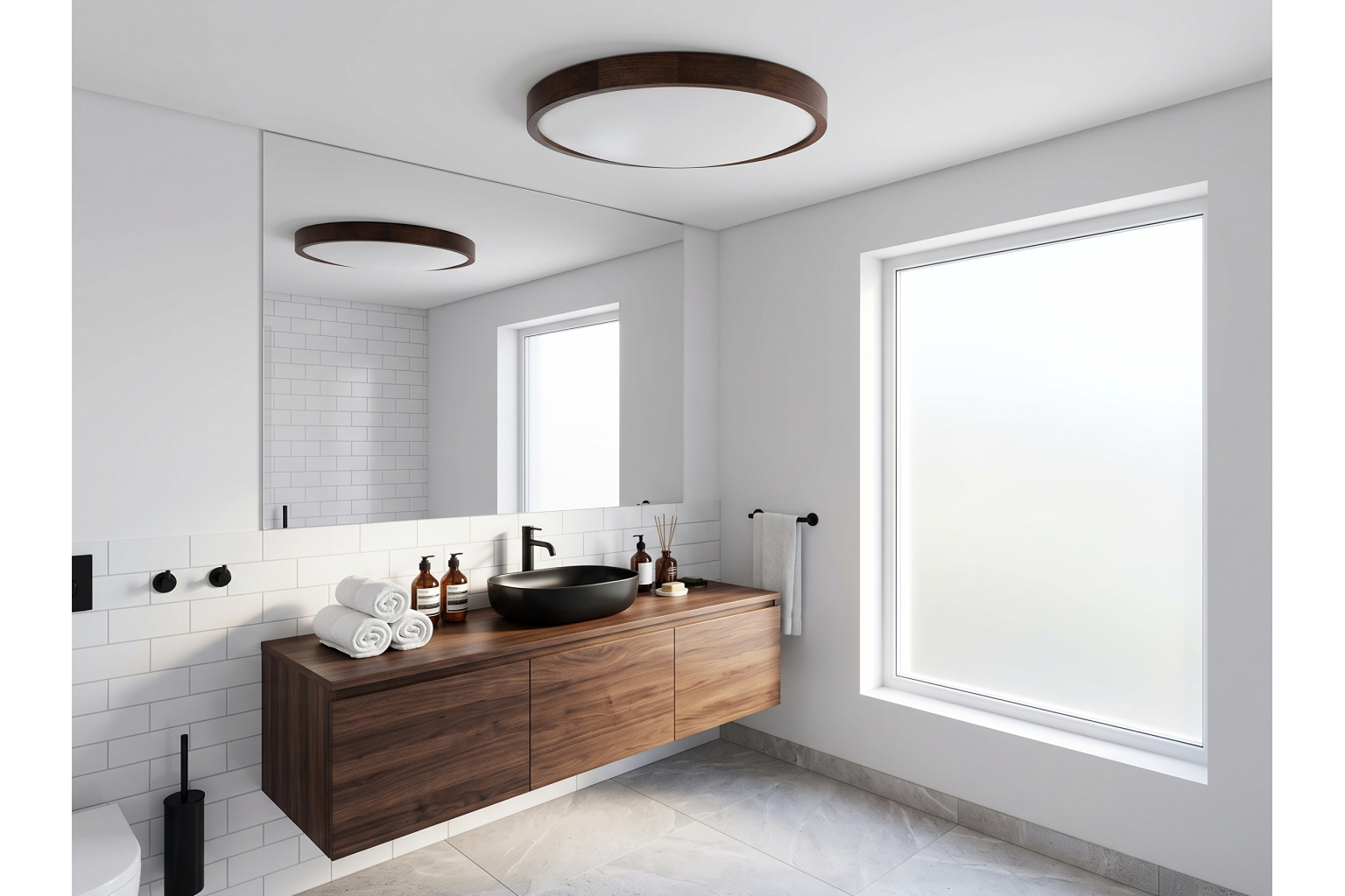 Lampa sufitowa ORION Plafon ∅475 Ciemny Dąb do salonu kuchni łazienki STYLOWA Lampa sufitowa ORION Plafon ∅375 DĄB do salonu kuchni łazienki STYLOWA - zdjęcie 4