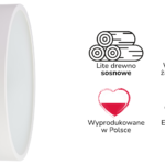 Lampa sufitowa LEJA Plafon ∅575 Biały Mat do salonu kuchni łazienki STYLOWA