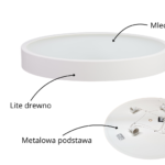 Lampa sufitowa LEJA Plafon ∅575 Biały Mat do salonu kuchni łazienki STYLOWA