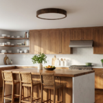 Lampa sufitowa LEJA Plafon ∅475 Ciemny Dąb do salonu kuchni łazienki STYLOWA
