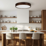 Lampa sufitowa LEJA Plafon ∅575 Ciemny Dąb do salonu kuchni łazienki STYLOWA