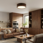 Lampa sufitowa LEJA Plafon ∅275 Ciemny Dąb do salonu kuchni łazienki STYLOWA