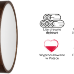 Lampa sufitowa LEJA Plafon ∅575 Ciemny Dąb do salonu kuchni łazienki STYLOWA