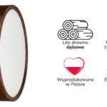 Lampa sufitowa LEJA Plafon ∅375 Ciemny Dąb do salonu kuchni łazienki STYLOWA