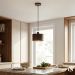 Lampa wisząca drewniana ANTILIA żyrandol Ciemny Dąb ∅205