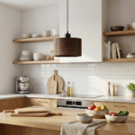 Lampa wisząca drewniana ANTILIA żyrandol Ciemny Dąb ∅275