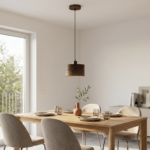 Lampa wisząca drewniana ANTILIA żyrandol Ciemny Dąb ∅205
