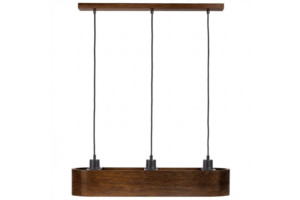 Lampa wisząca owalna ANTILIA żyrandol Ciemny Dąb 700mm