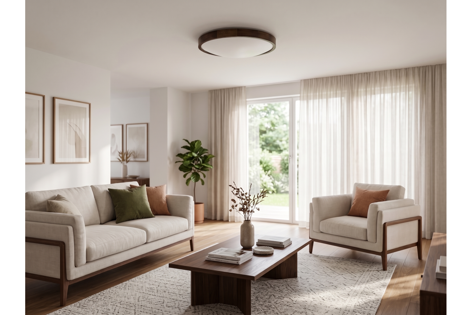 Lampa sufitowa ORION Plafon ∅475 Ciemny Dąb do salonu kuchni łazienki STYLOWA Lampa sufitowa ORION Plafon ∅475 Ciemny Dąb do salonu kuchni łazienki STYLOWA
