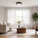 Lampa sufitowa ORION Plafon ∅275 Ciemny Dąb do salonu kuchni łazienki STYLOWA