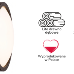 Lampa sufitowa ORION Plafon ∅275 Ciemny Dąb do salonu kuchni łazienki STYLOWA